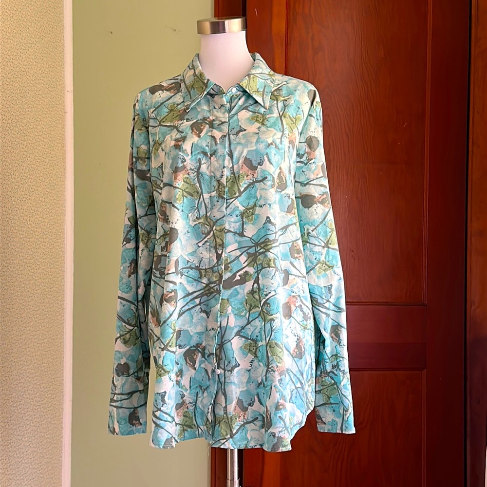 Prologue Floral Blouse, Size XXL